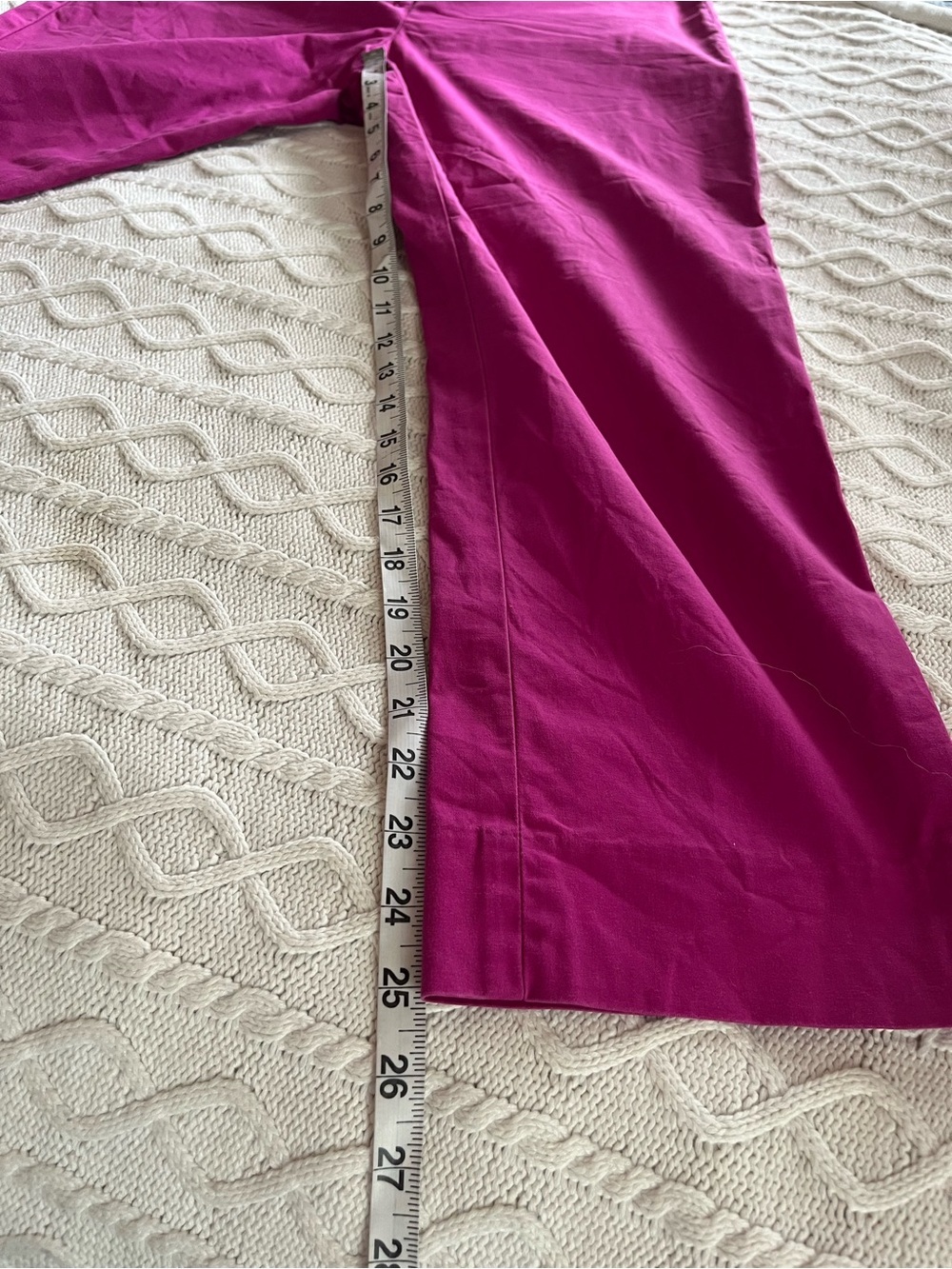 Talbots Fuchsia Straight-Leg Capri Curvy style Pants Size 6 - Picture 8 of 14